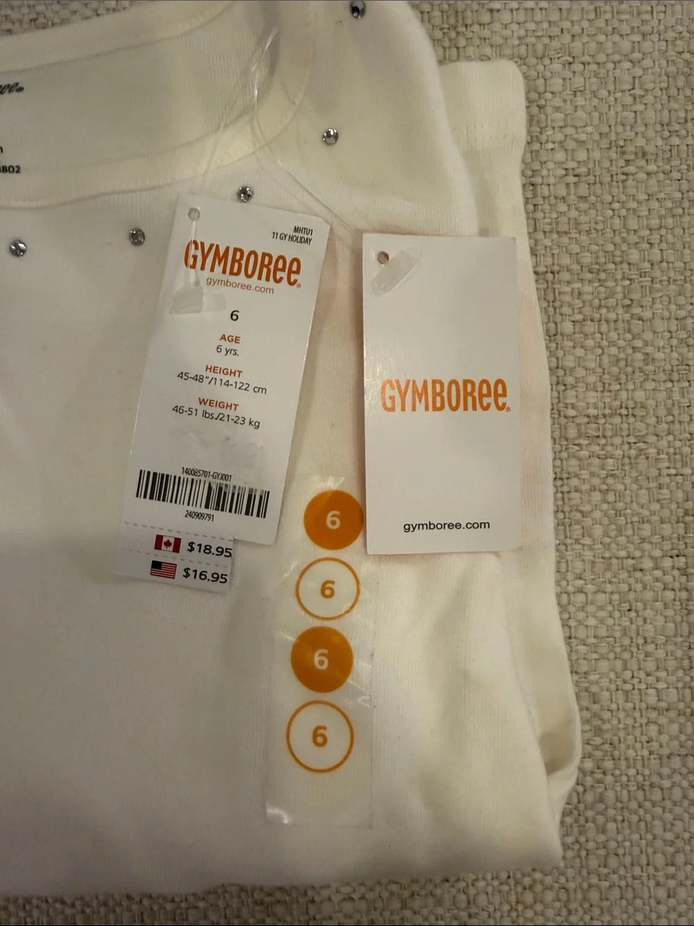 4 Gymboree Long Sleeves, Rhinestone collar.